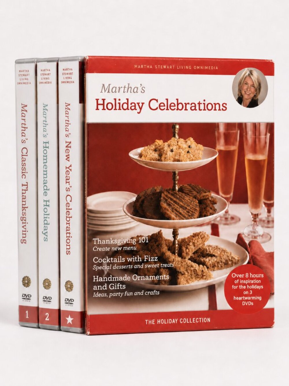 Martha Stewart Holiday Collection 3 DVD Set Thanksgiving Christmas New Year